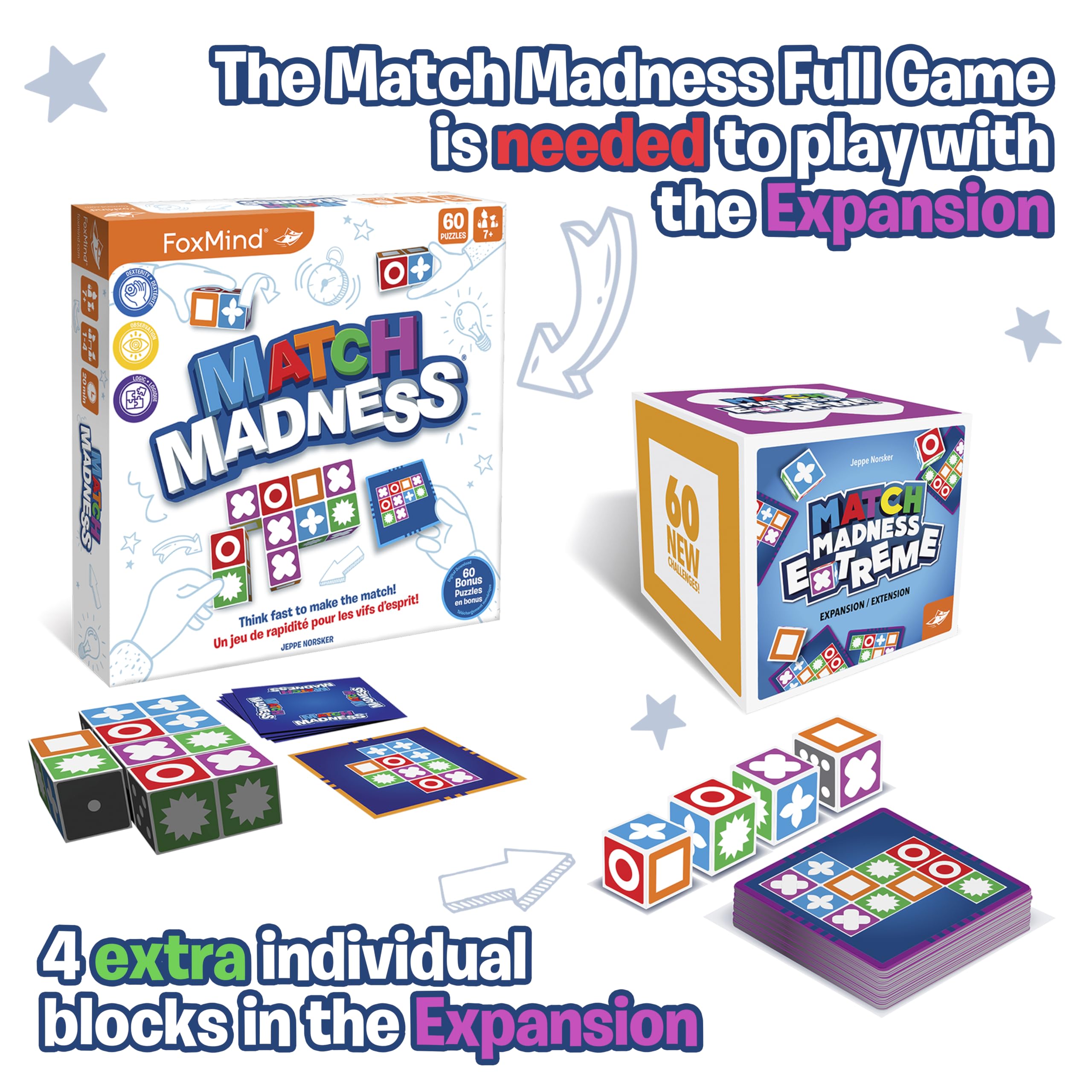 Match Madness Extreme Expansion - 60 New Cards & Sixth Cube Block
