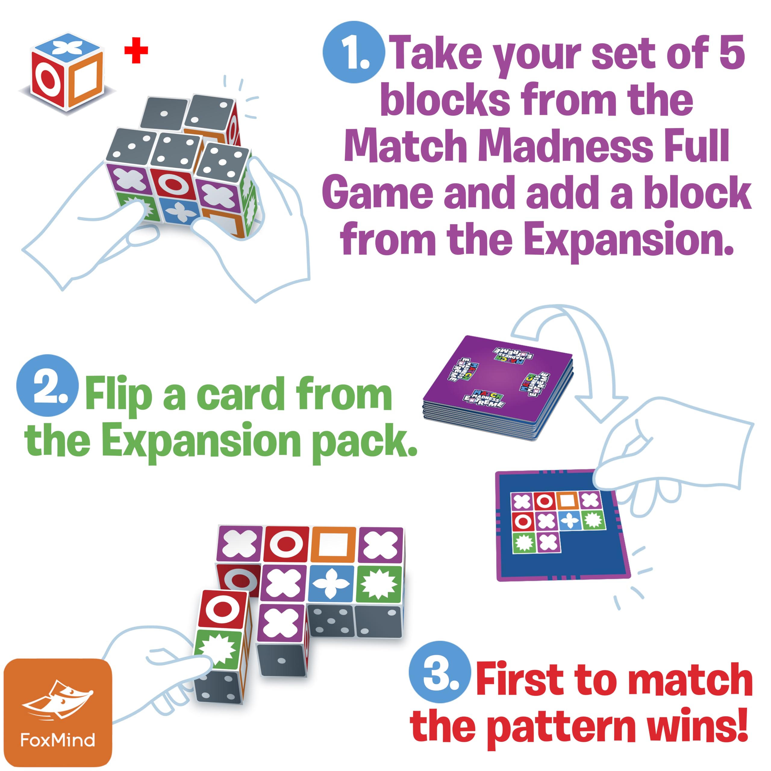 Match Madness Extreme Expansion - 60 New Cards & Sixth Cube Block
