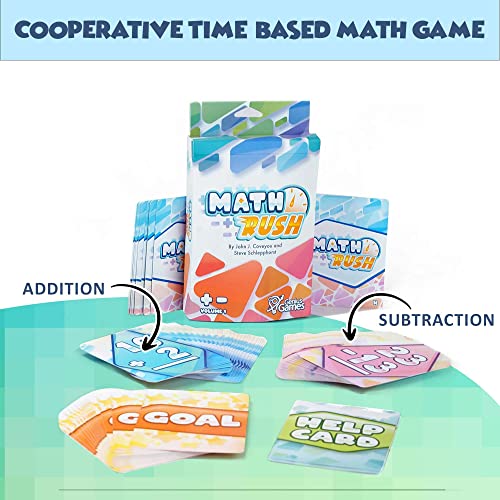 Math Rush: Addition & Subtraction Volume 1 – Cooperative Time-Based Math Card Game for Kids 8-12