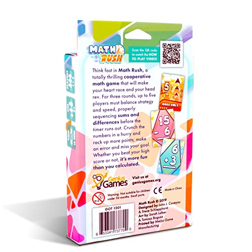 Math Rush: Addition & Subtraction Volume 1 – Cooperative Time-Based Math Card Game for Kids 8-12