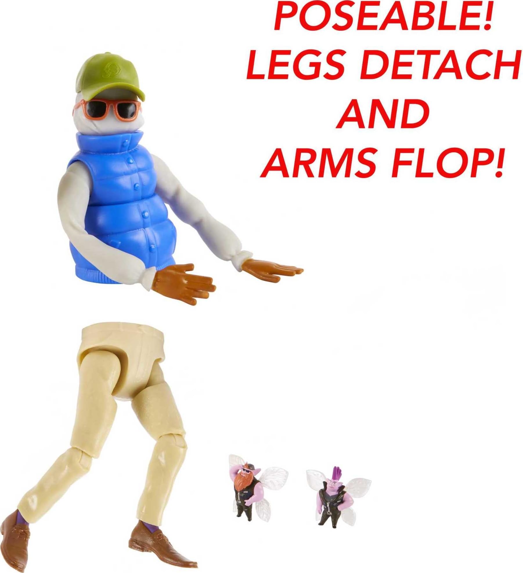 Mattel Disney Pixar Onward Wilden Lightfoot Dad Action Figure with 2 Sprites – Posable, Splits in Half, Ages 3+