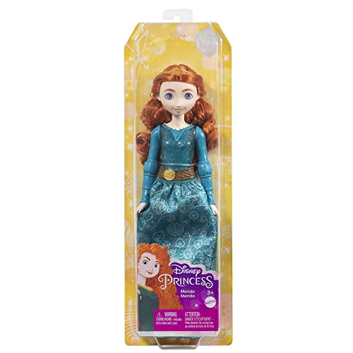 Mattel Disney Princess Merida Doll - Posable Fashion Doll with Sparkling Outfit and Long Hair, Inspired by Brave