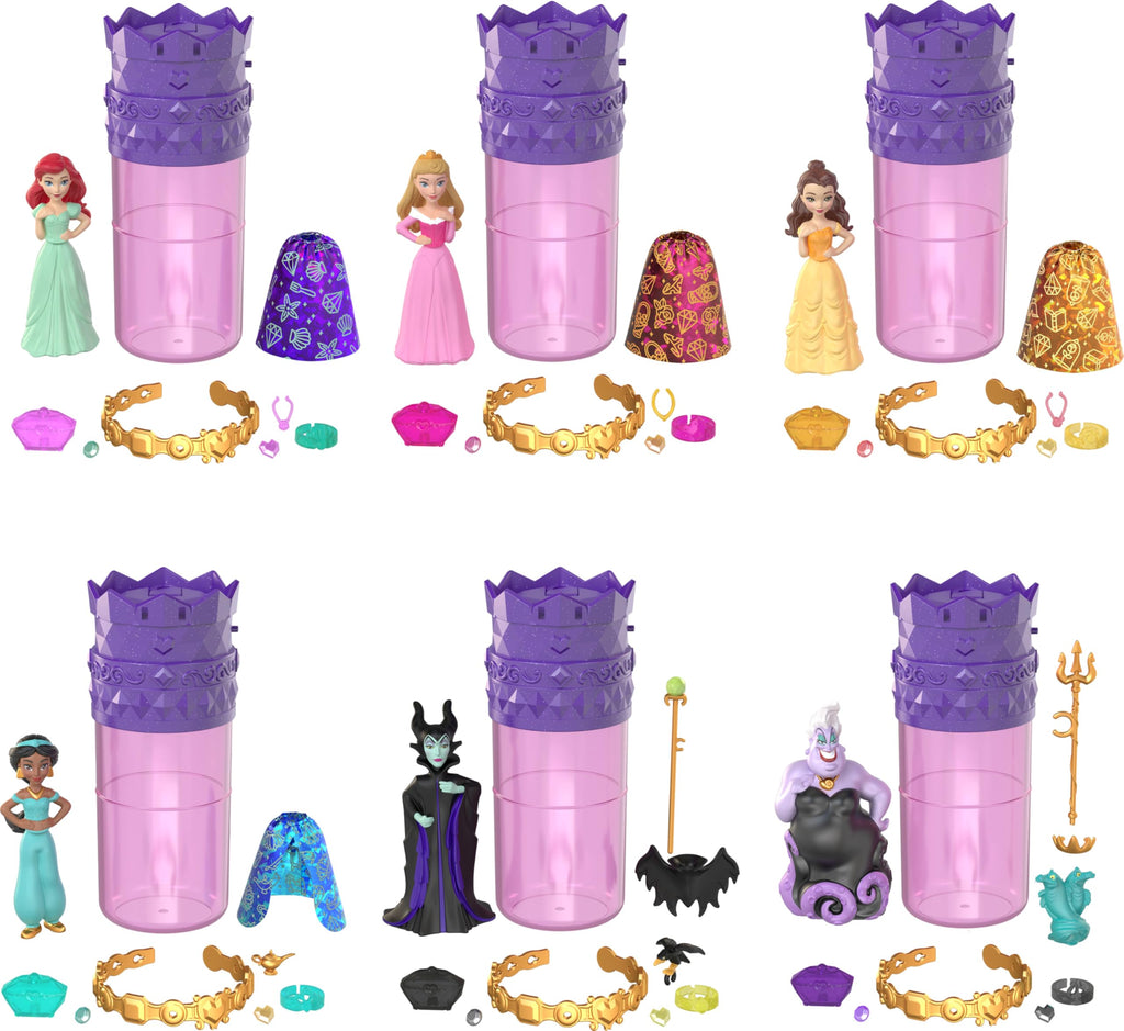 Mattel Disney Princess Royal Color Reveal Small Doll Surprise – 6 Surprises Including Bracelet & Ring