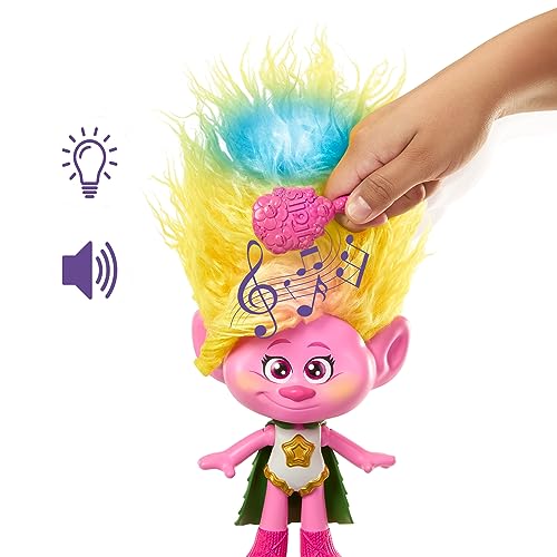 Mattel DreamWorks Trolls Rainbow HairTunes Viva Doll – Light-Up Hair with Music and Sounds