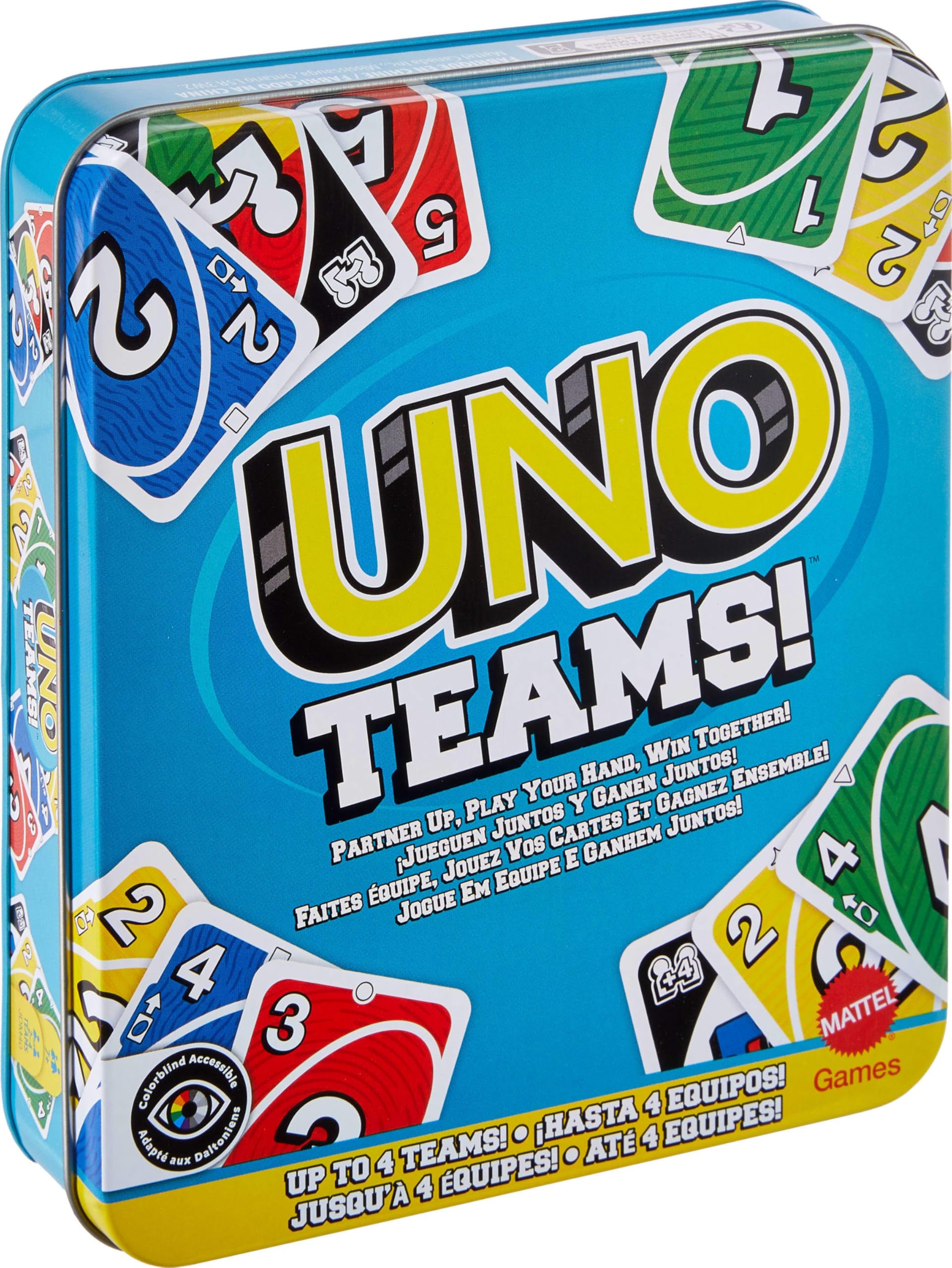 Mattel Games UNO Teams Card Game – Amazon Exclusive Edition for Team Play with Special Rules
