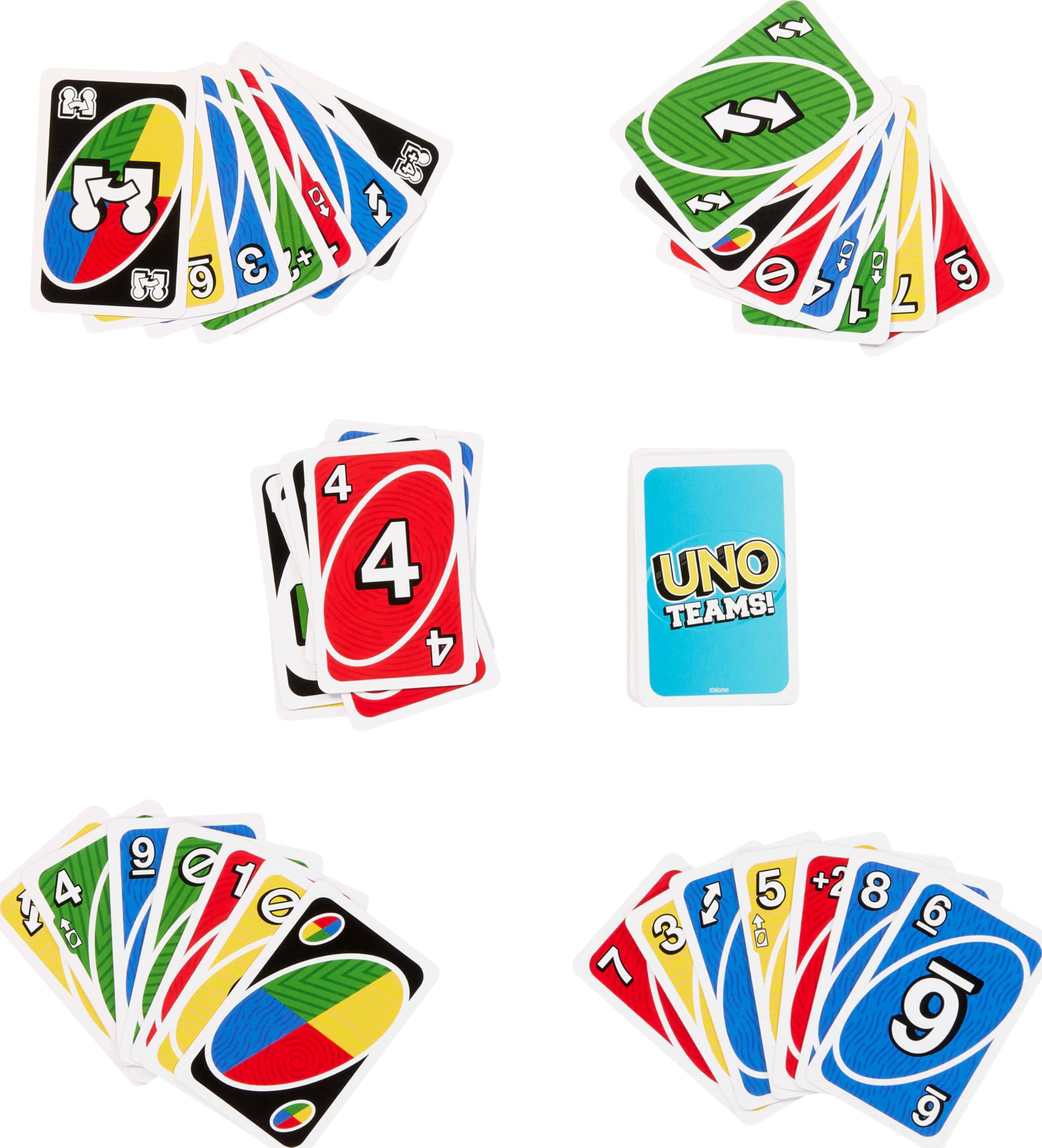 Mattel Games UNO Teams Card Game – Amazon Exclusive Edition for Team Play with Special Rules