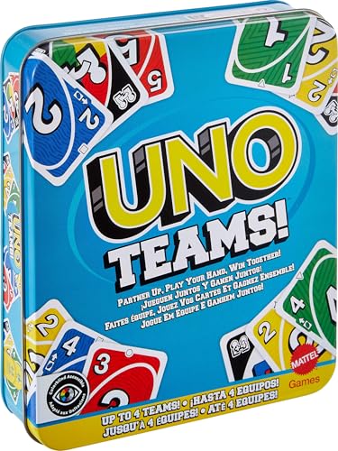 Mattel Games UNO Teams Card Game – Amazon Exclusive Edition for Team Play with Special Rules