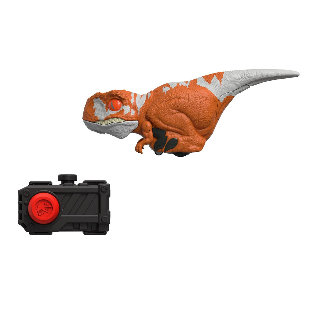 Mattel Jurassic World Dominion Uncaged Click Tracker Atrociraptor Dinosaur Toy, Red