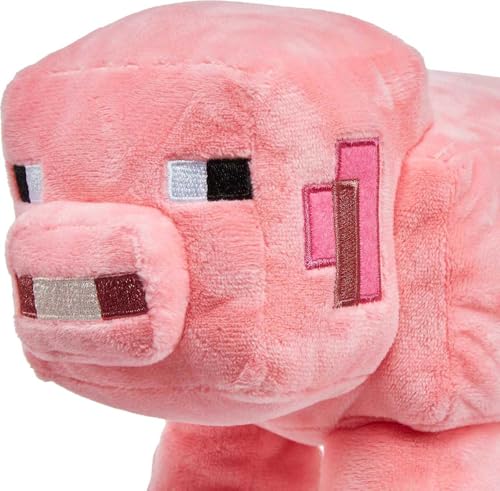 Mattel Minecraft Basic Plush Doll – 8-Inch Soft Toy with Pixelated Details for Kids Ages 3+