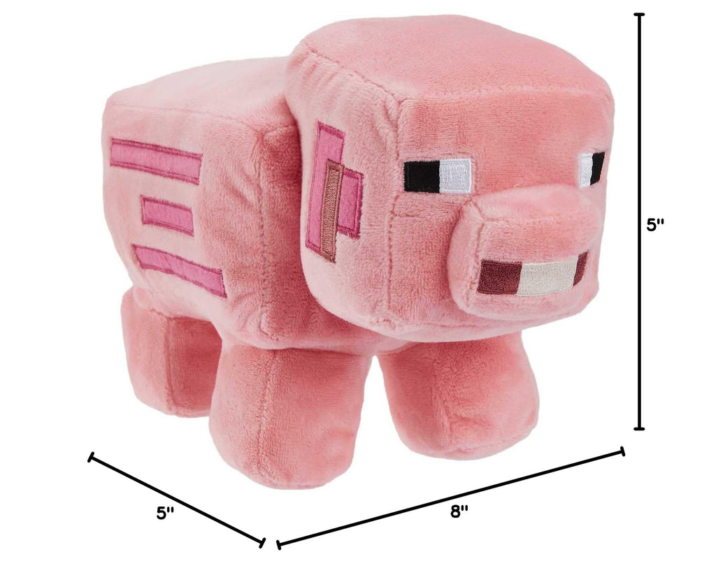 Mattel Minecraft Basic Plush Doll – 8-Inch Soft Toy with Pixelated Details for Kids Ages 3+