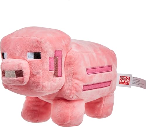 Mattel Minecraft Basic Plush Doll – 8-Inch Soft Toy with Pixelated Details for Kids Ages 3+