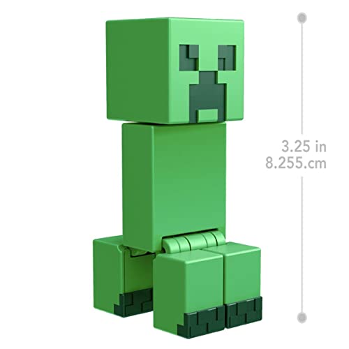 Mattel Minecraft Creeper Action Figure – 3.25-Inch Poseable Toy with Portal Piece and Accessory