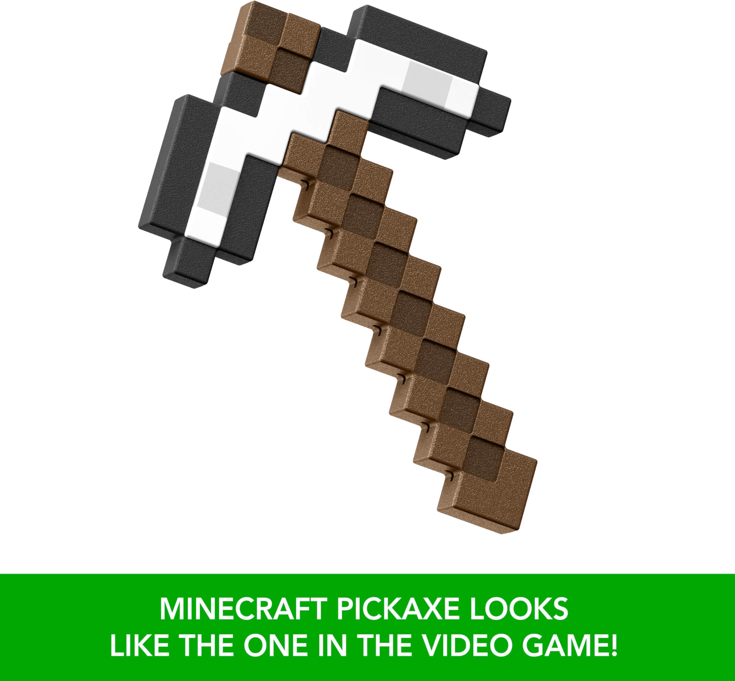 Mattel Minecraft Iron Pickaxe Battle Toy – Kid-Sized Role-Play Accessory for Ages 6+