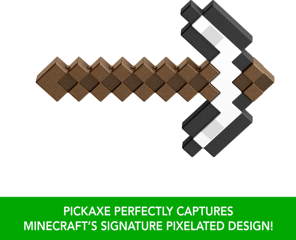 Mattel Minecraft Iron Pickaxe Battle Toy – Kid-Sized Role-Play Accessory for Ages 6+