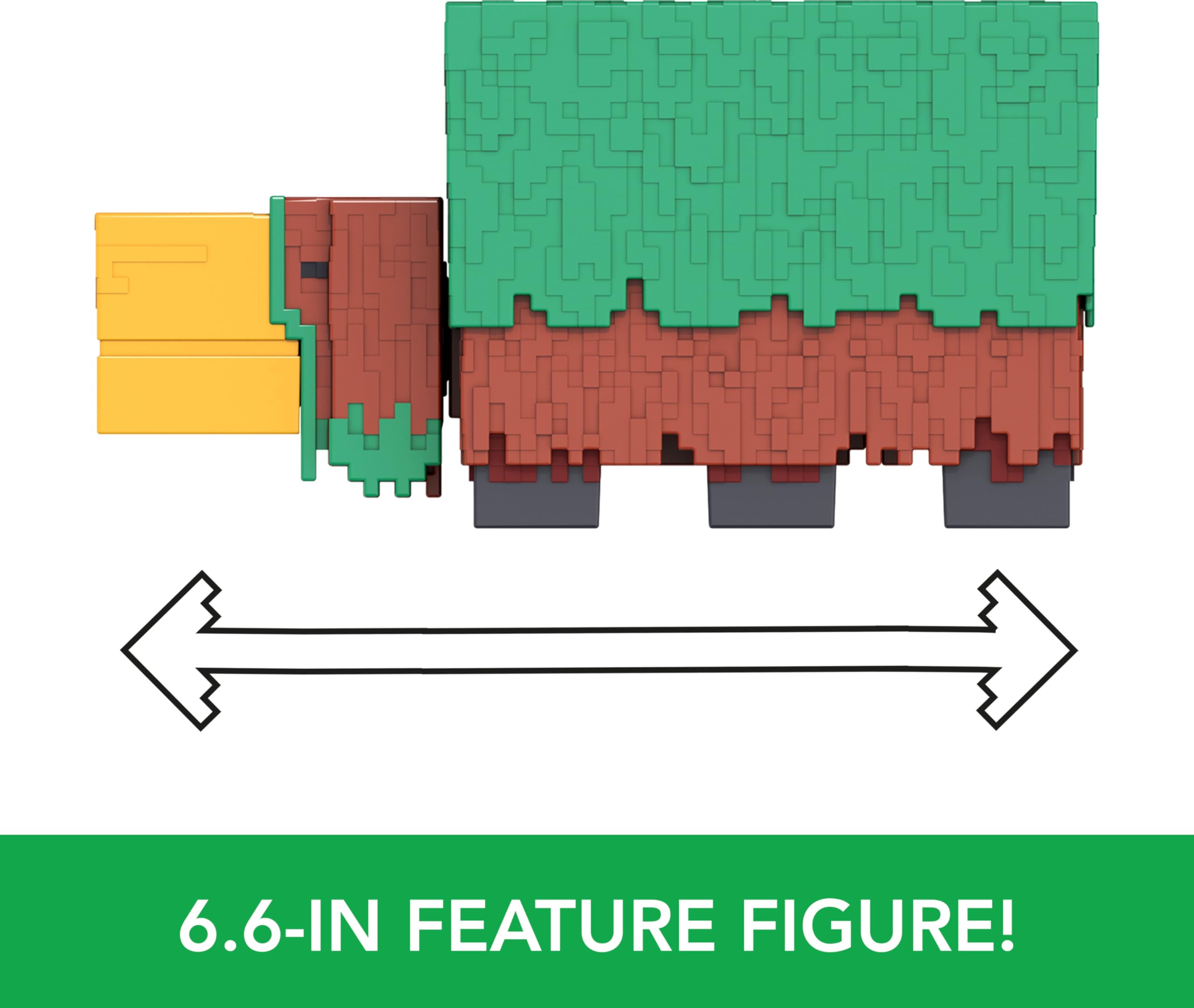 Mattel Minecraft Sniffer Action Figure – 3.25-Inch Collectible with Game-Accurate Sounds, Pixelated Design, Ages 6+
