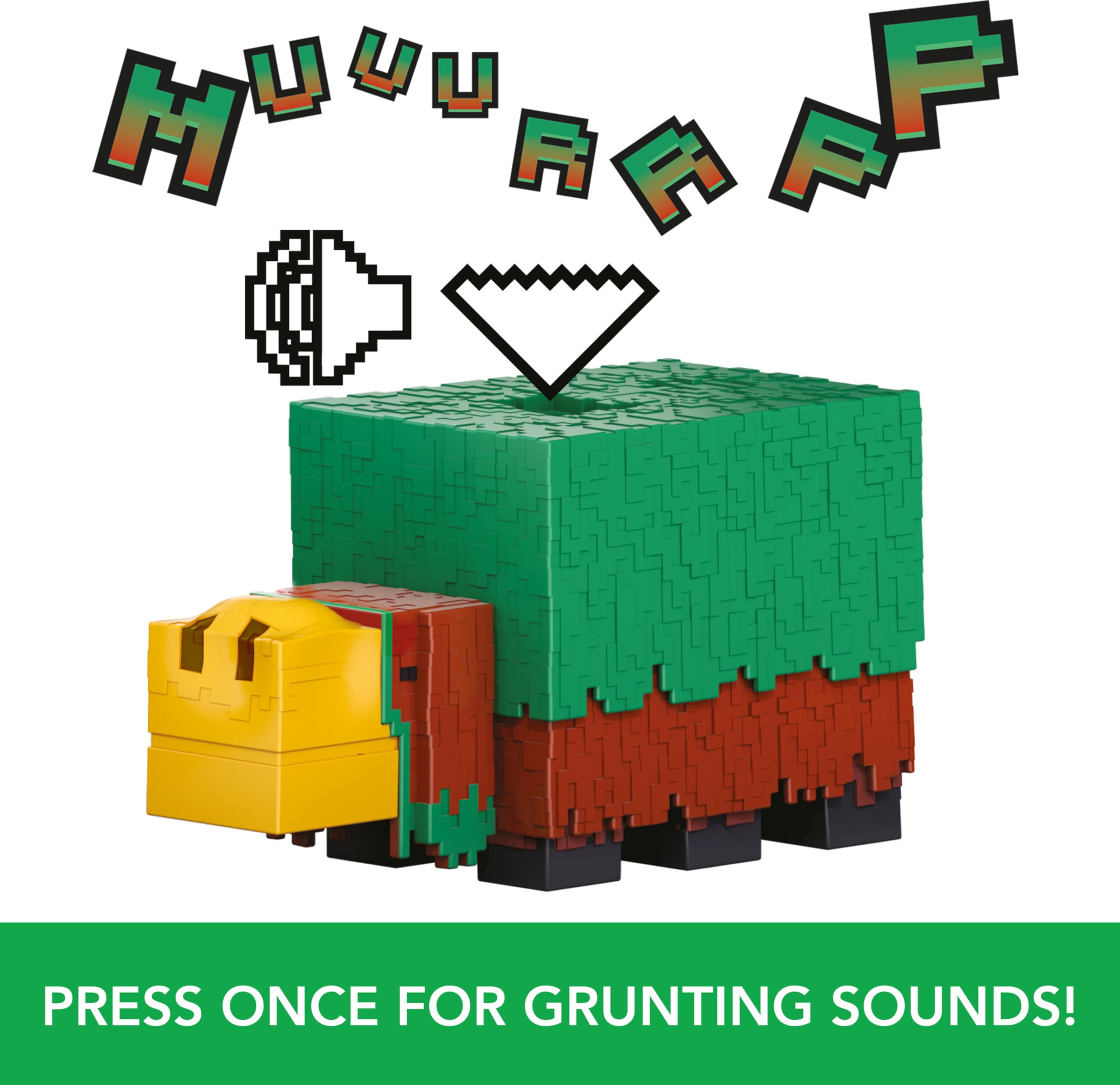 Mattel Minecraft Sniffer Action Figure – 3.25-Inch Collectible with Game-Accurate Sounds, Pixelated Design, Ages 6+