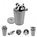 MAVLENT 3D Printed Raccoon Fidget Toy with Trashcan – Articulated Desk Decor for Adults