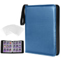 MAXECHO 9-Pocket Trading Card Binder - 1008 Cards, Blue PU Leather Album for Pokémon, MTG, Sports Cards