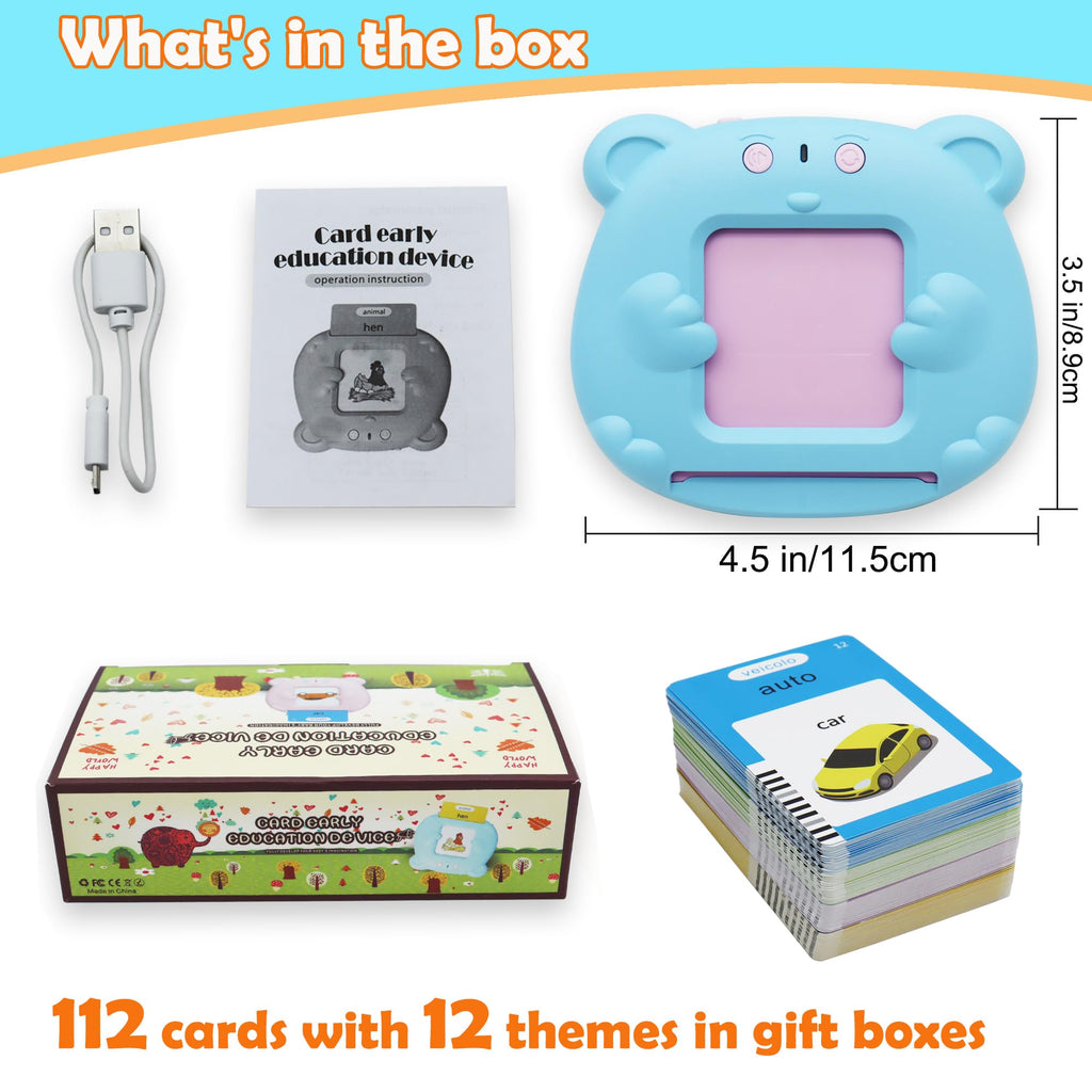 MAYAPHILOS Italian and English Talking Flash Cards - 510 Sight Words with 31 Themes for Ages 2-6