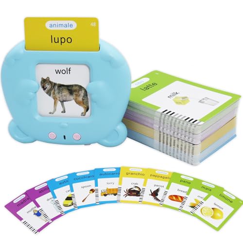 MAYAPHILOS Italian and English Talking Flash Cards - 510 Sight Words with 31 Themes for Ages 2-6
