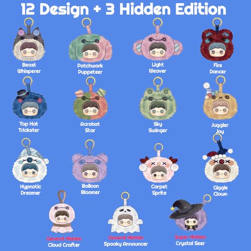MayMei Crazy Circus Plush Blind Box – 1 Random Figure (12 Regular + 3 Hidden Designs)