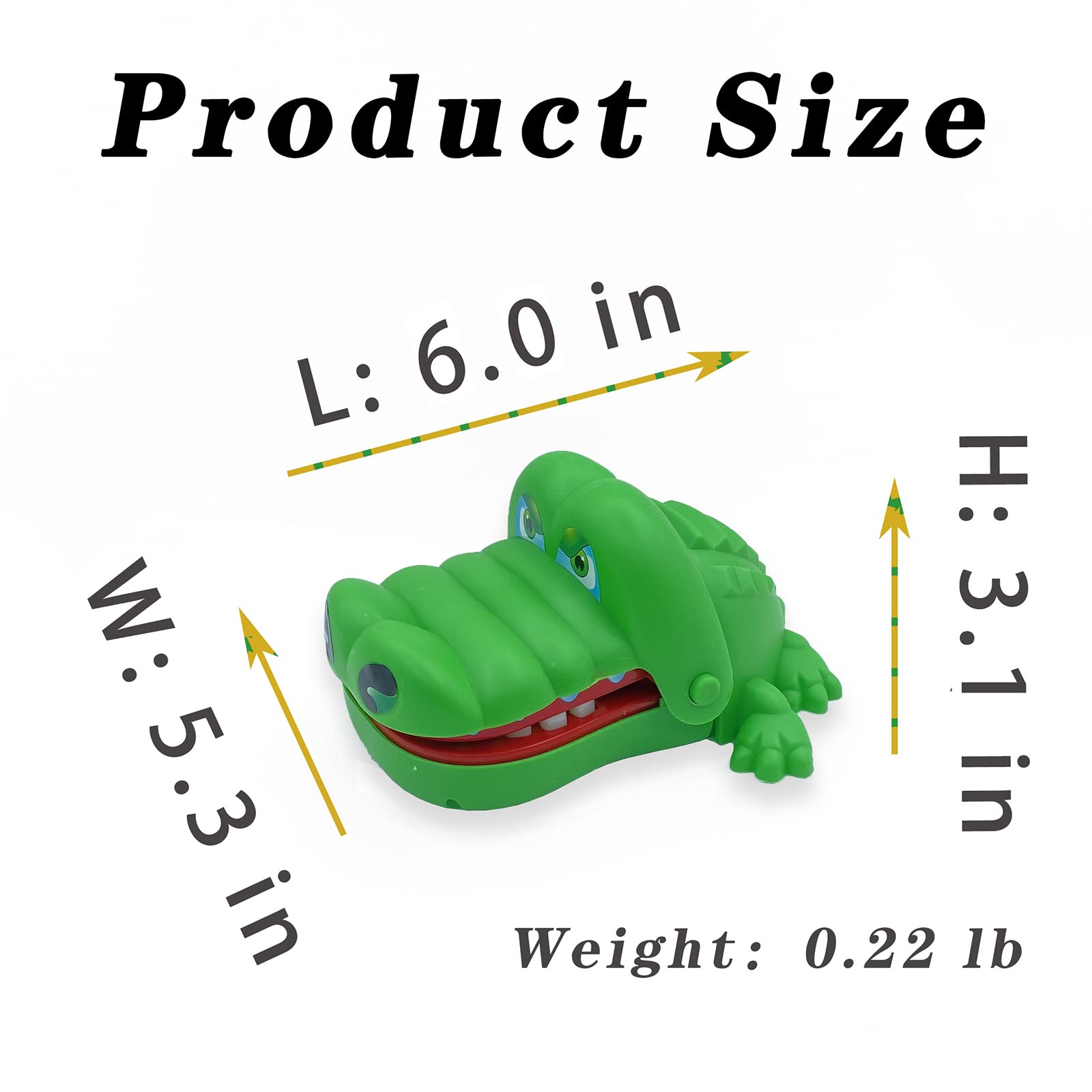 MAYTRBOU Crocodile Teeth Game for Kids - Alligator Tooth Push Down Toy (6×5.3×3.1 in)