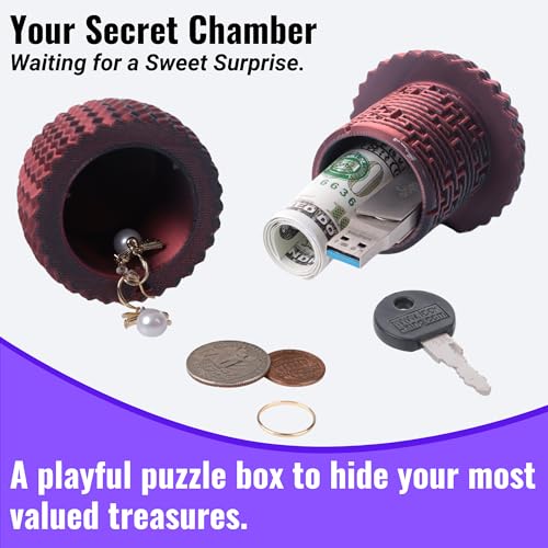 Maze Egg Money Puzzle Gift Box – 3D Printed Brain Teaser with Secret Cash Chamber (Galapopo)