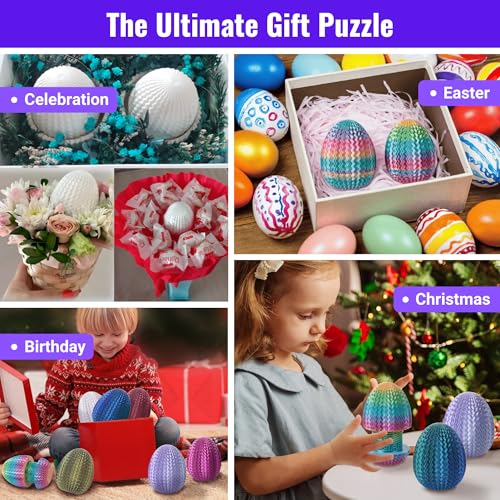 Maze Egg Money Puzzle Gift Box – 3D Printed Brain Teaser with Secret Cash Chamber (Galapopo)