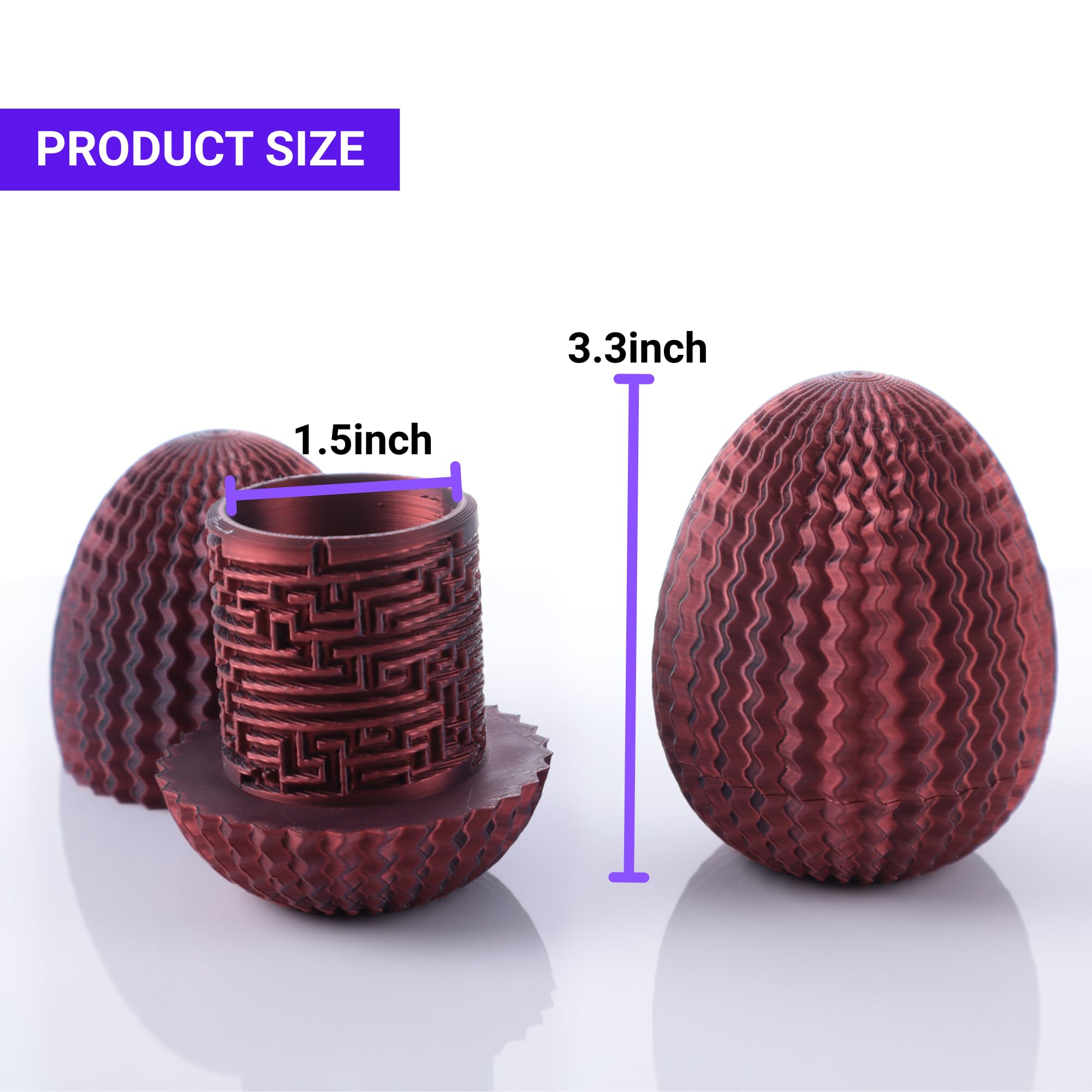 Maze Egg Money Puzzle Gift Box – 3D Printed Brain Teaser with Secret Cash Chamber (Galapopo)