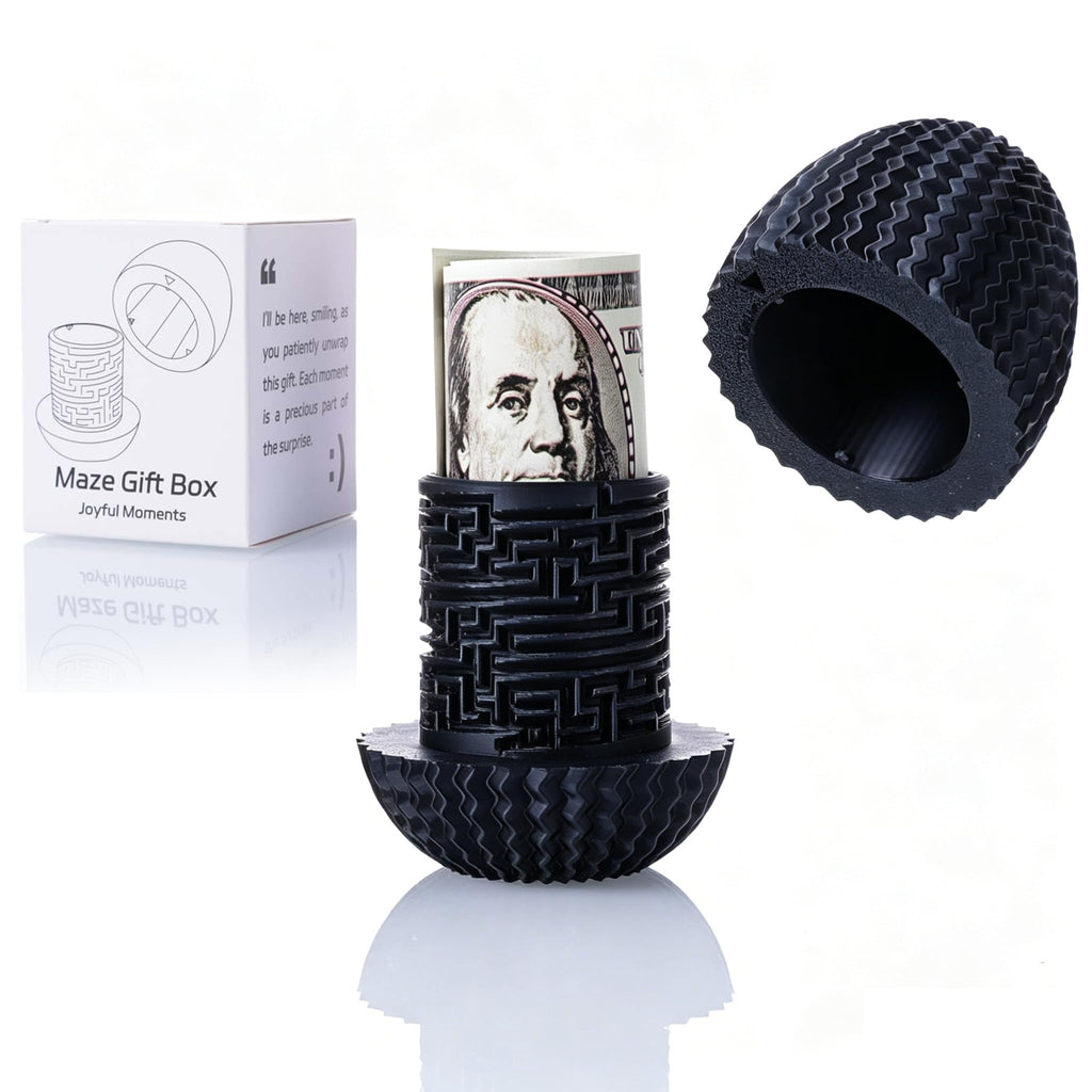 Maze Puzzle Box for Cash Gift – Egg-Shaped Brain Teaser with Secret Compartment