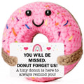 MBL Hand-Crocheted Donut Retirement Gift with 'Donut Forget Us' Message - 3.1 Inch Plush Keepsake for Women or Men