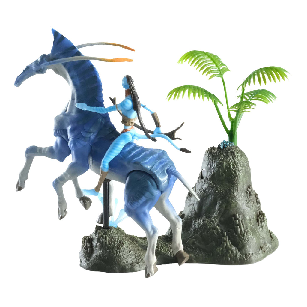McFarlane Toys Avatar Tsu'tey & Direhorse Action Figure Set with Bioluminescent Effect