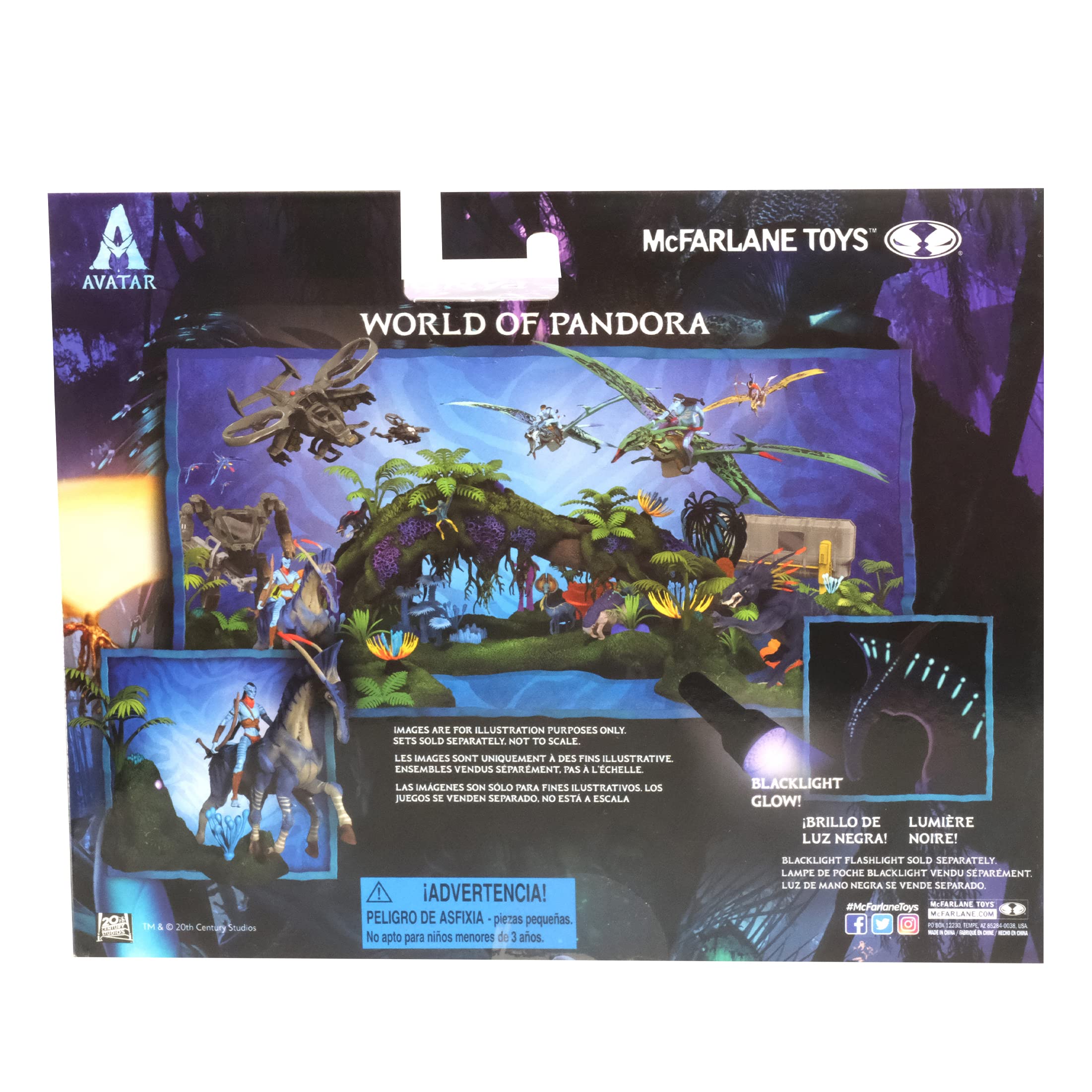 McFarlane Toys Avatar Tsu'tey & Direhorse Action Figure Set with Bioluminescent Effect
