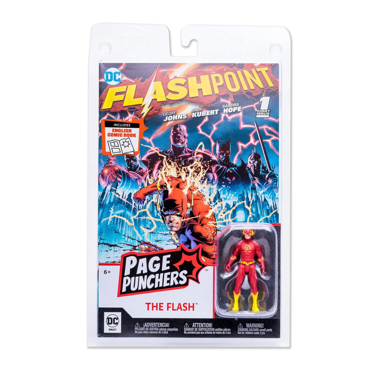 McFarlane Toys DC Flash (Flashpoint) 3-Inch Action Figure with Comic Reprint