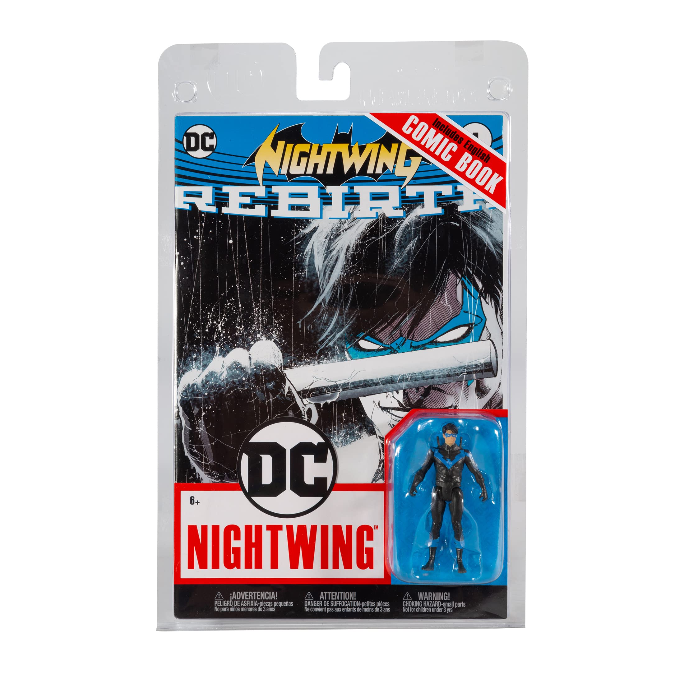 McFarlane Toys DC Page Punchers Nightwing 3-Inch Action Figure with Comic Reprint (DC Rebirth)