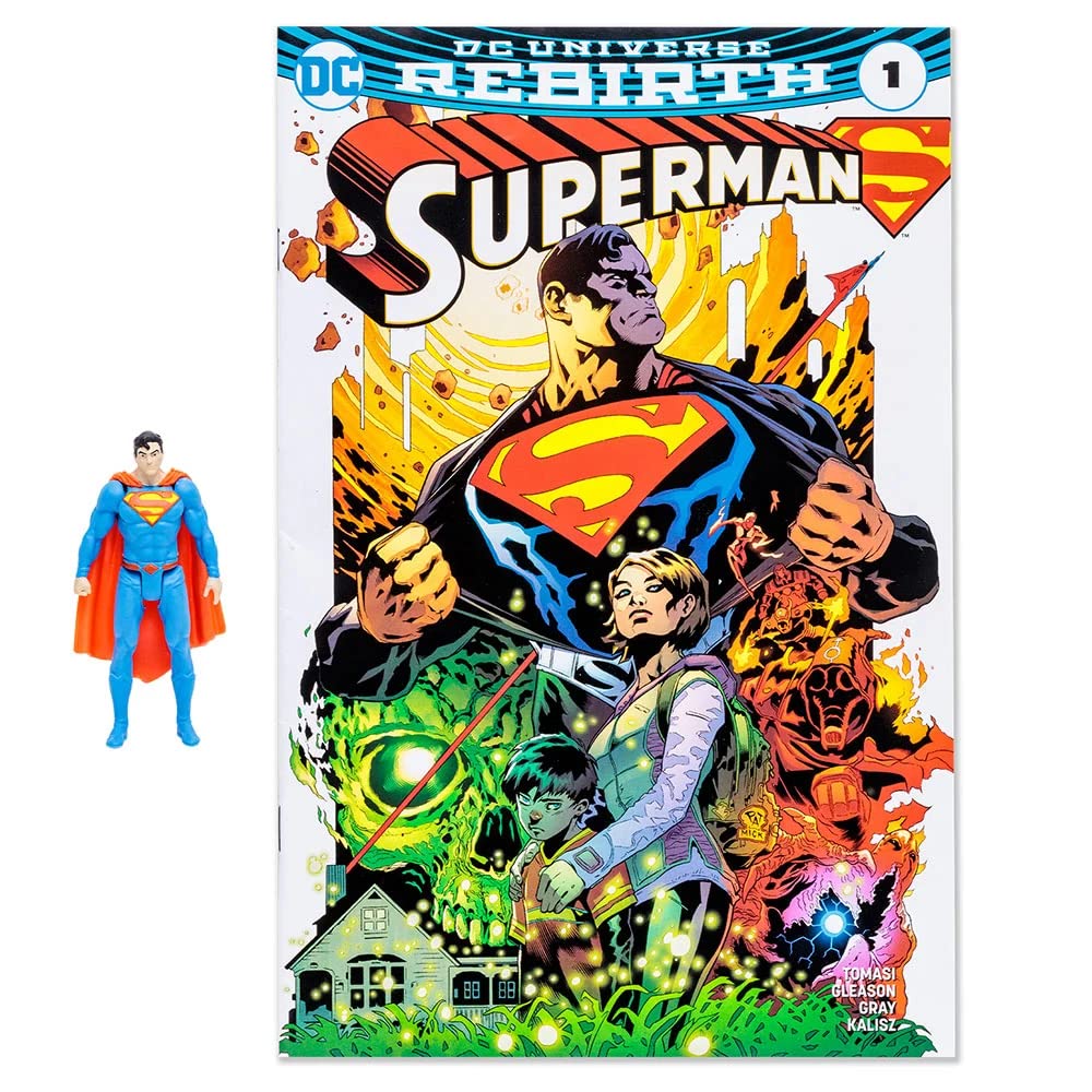 McFarlane Toys DC Rebirth Superman 3-Inch Action Figure with Comic Reprint