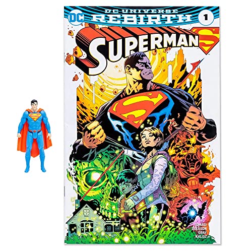 McFarlane Toys DC Rebirth Superman 3-Inch Action Figure with Comic Reprint