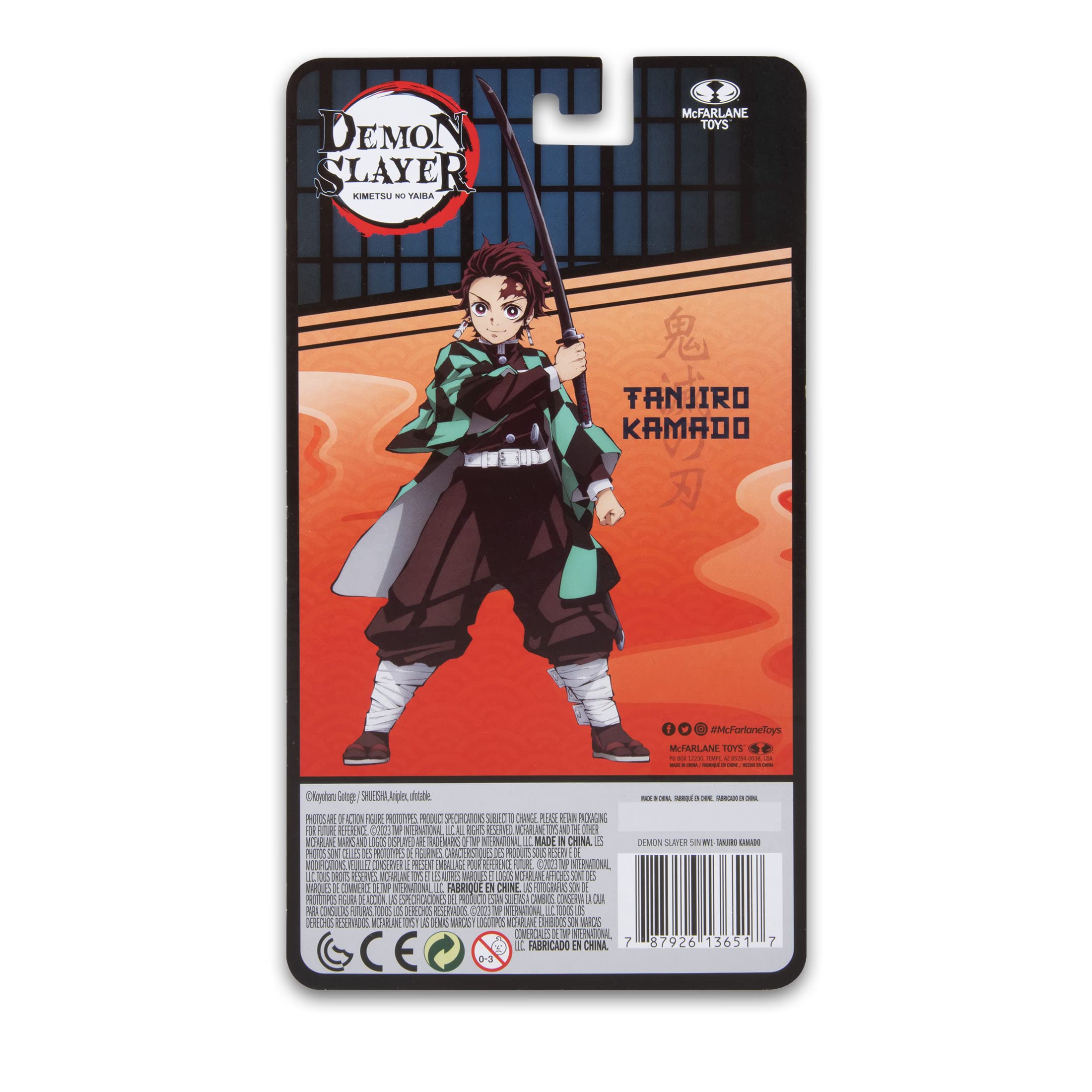 McFarlane Toys Demon Slayer 5" Tanjiro Kamado Action Figure - Season 1 Look with Sword and Articulation
