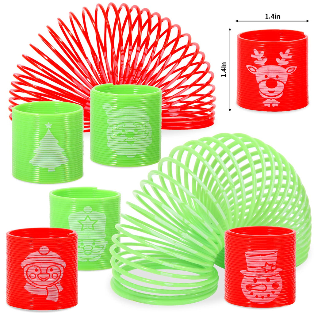 Mchochy 36-Pack Christmas Coil Springs – Assorted Magic Spring Toys for Kids Stocking Stuffers and Party Favors