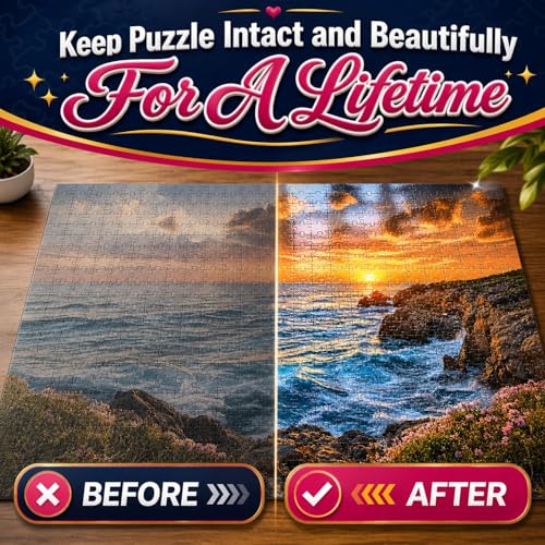 MCTRHG 200ml Clear Puzzle Glue with Applicators – Non-Toxic, Quick Dry, Water-Soluble for 500–5000 Piece Puzzles