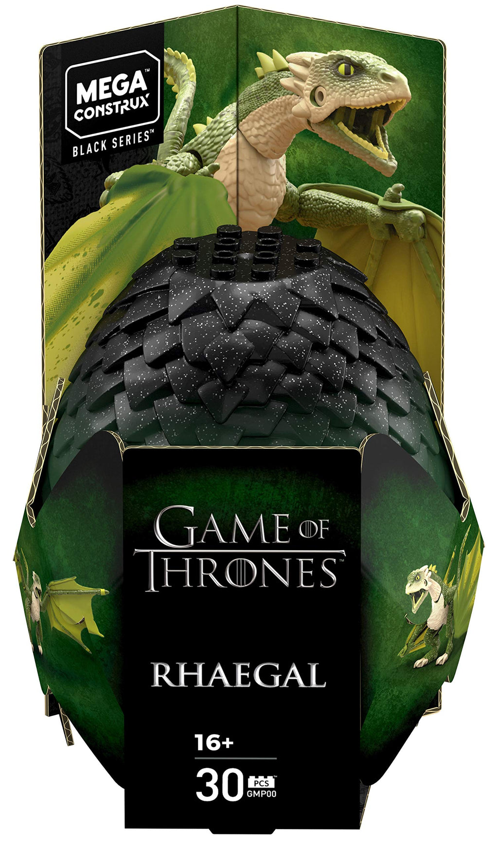 Mega Construx Game of Thrones Rhaegal Building Set – 30-Piece Collectible Dragon with Articulation