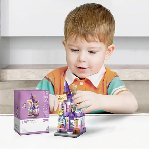 MEIEST 304-Piece Mini Street View Building Blocks – Wizard Shop Model for Home Decoration, Ages 14+