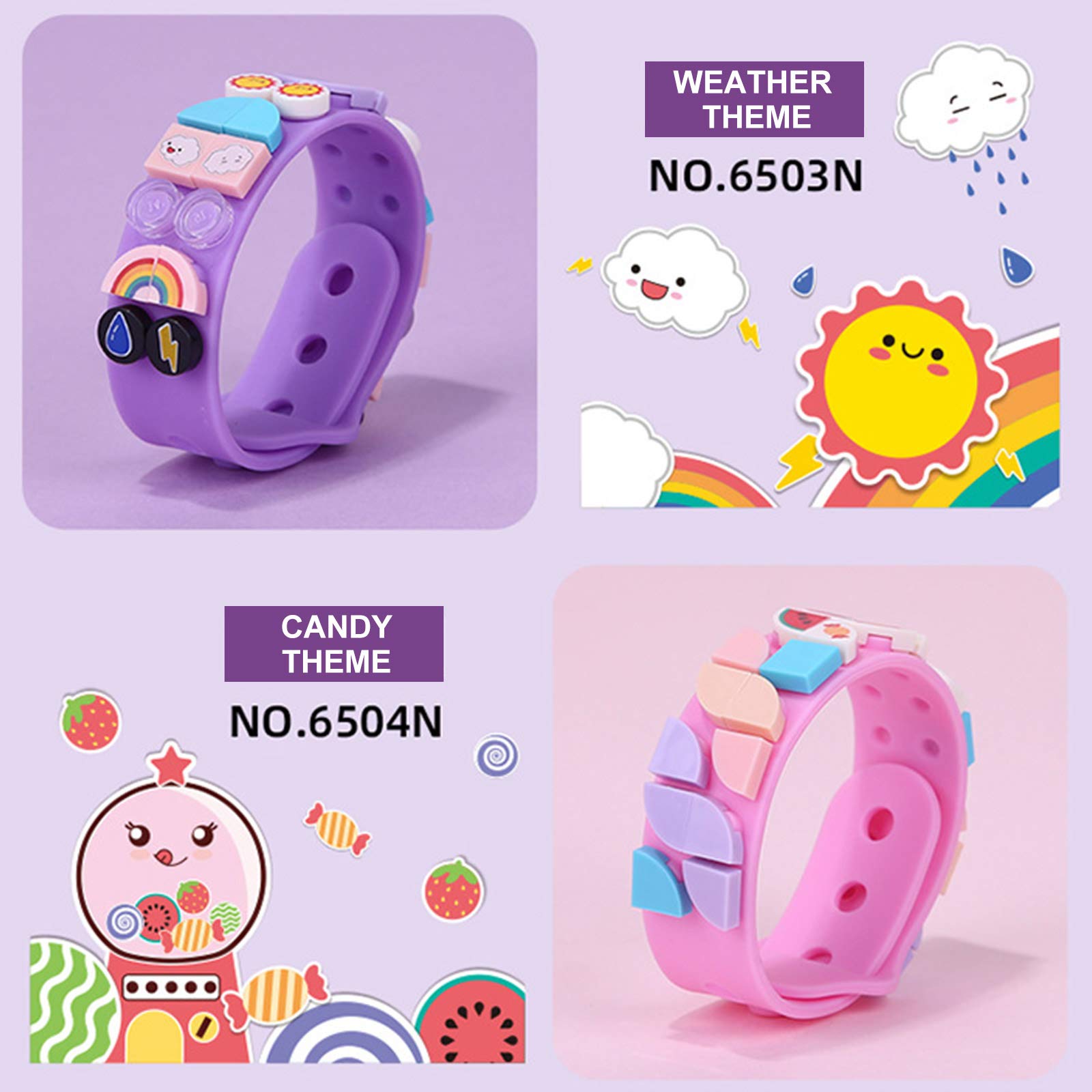 MEIEST 6 Pack Kids Bracelet Making Kit – DIY Friendship Wristbands with Tiles