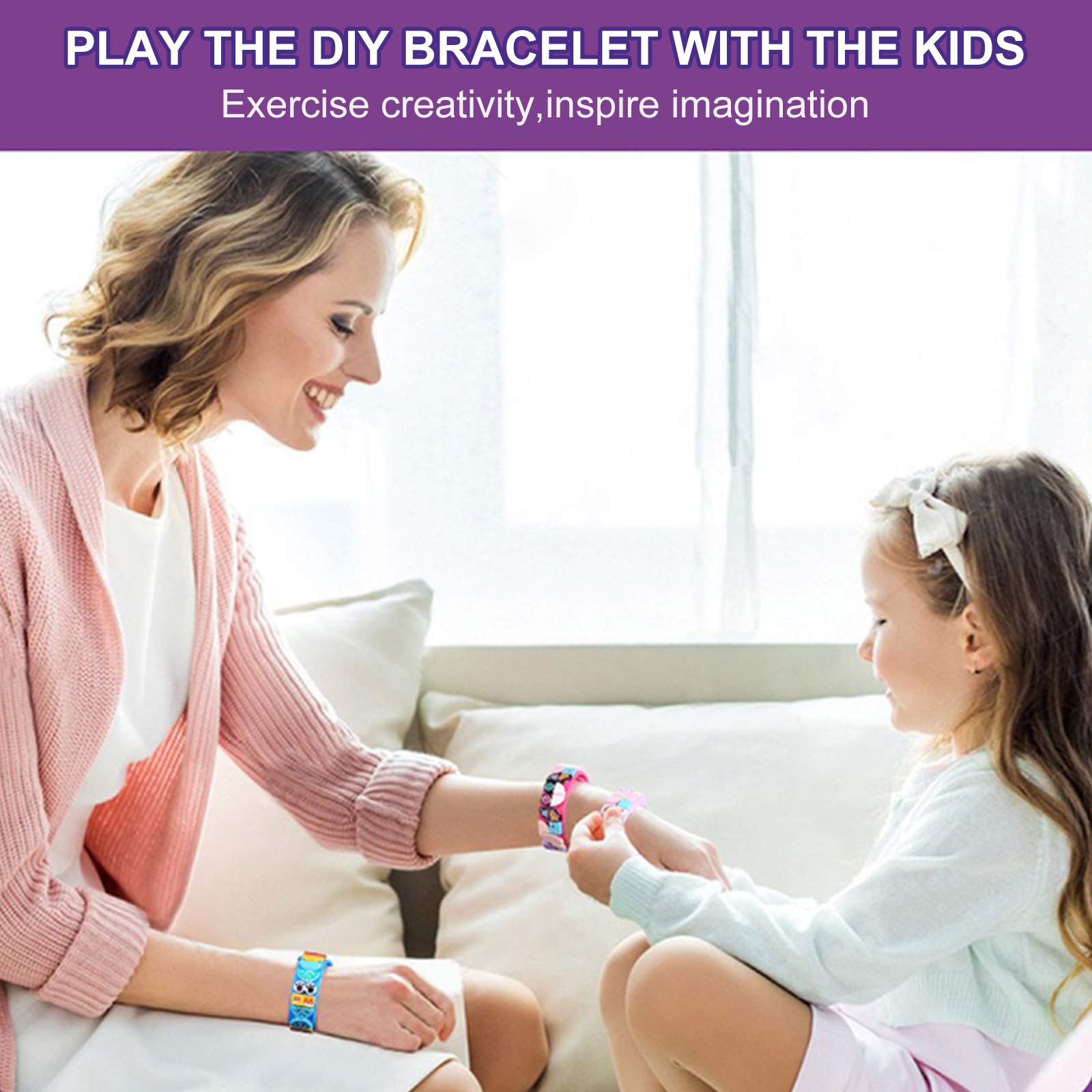 MEIEST 6 Pack Kids Bracelet Making Kit – DIY Friendship Wristbands with Tiles