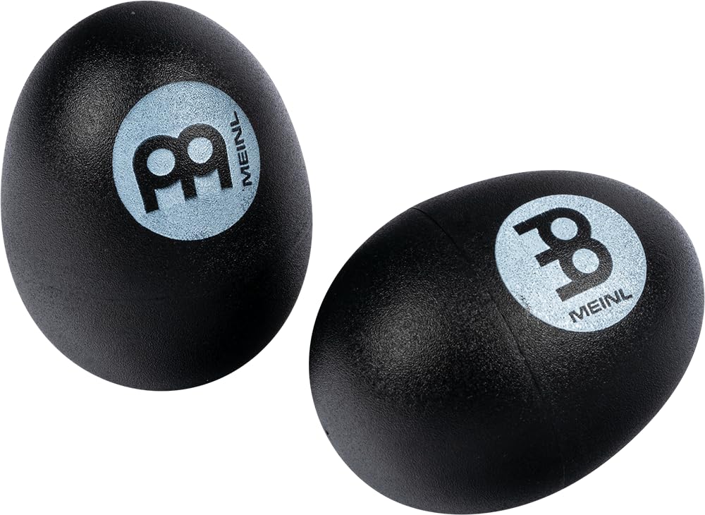 Meinl Percussion ES2-BK Egg Shaker Pair – Black Plastic, 2-Year Warranty