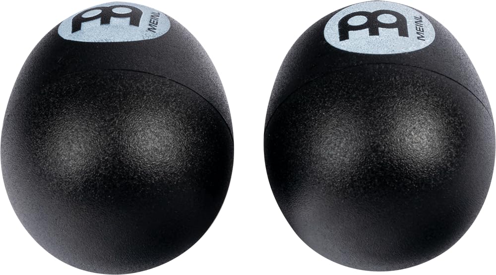 Meinl Percussion ES2-BK Egg Shaker Pair – Black Plastic, 2-Year Warranty