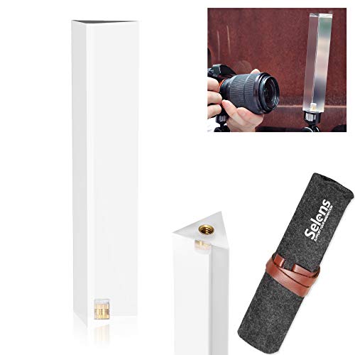 Meking Triangular Prism for Photography – K9 Optical Glass, 1/4" Threaded Mount, 5.12 Inches