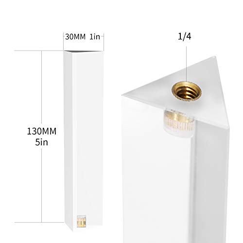 Meking Triangular Prism for Photography – K9 Optical Glass, 1/4" Threaded Mount, 5.12 Inches
