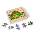 Melissa & Doug 4-in-1 Wooden Dinosaur Jigsaw Puzzles – 48 Pieces with Storage Box, Ages 3+