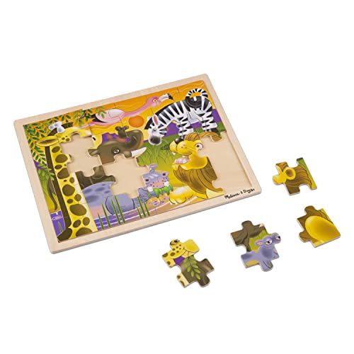 Melissa & Doug African Plains Safari Wooden Jigsaw Puzzle (24 Pieces)